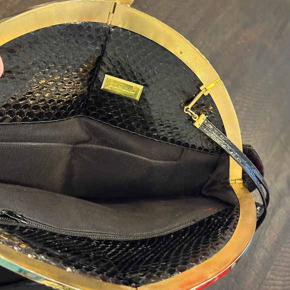 Judith Leiber Black and Gold Clutch - Picture 13 of 15